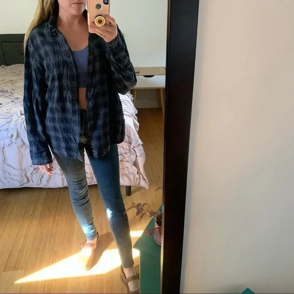 Vintage 90s Plaid Button Down Shirt
